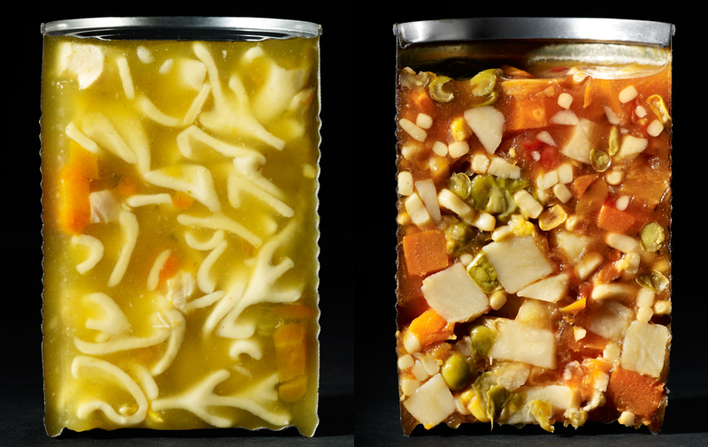 Illustration for article titled Photographs of foodstuff and beverages cut in half